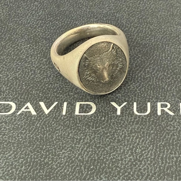 David Yurman .925 Sterling Silver Wolf Ring Size 8US